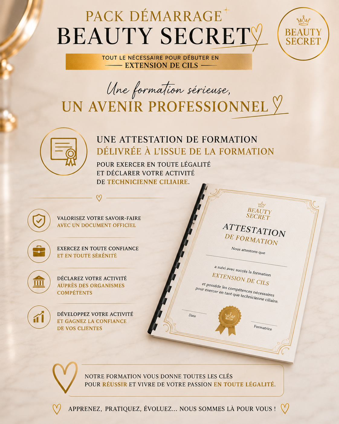 Formation complete cil a cil, mixte et volume russe matériels compris